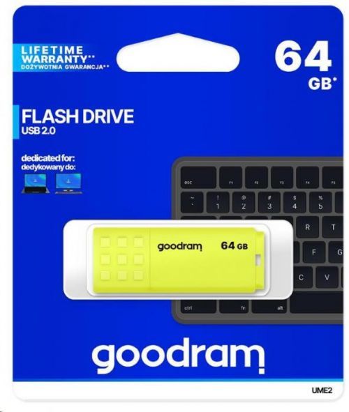 GoodRAM Flash Disk UME2 64GB USB 2.0 žlutá (UME2-0640Y0R11)
