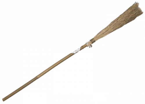 Čarodějnické koště 94cm bambus+roští