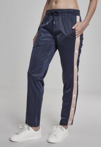 Ladies Button Up Track Pants - navy/lightrose/white L