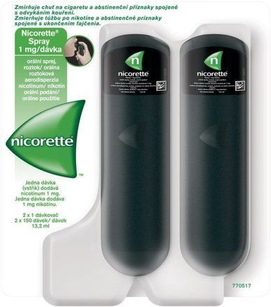 NICORETTE SPRAY 1MG/DÁV ORM SPR SOL 2X13,2ML