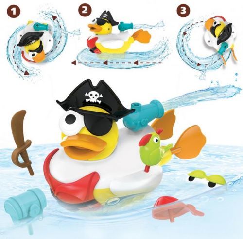 YOOKIDOO Kreativní plavací kachna 24m+ – Pirát