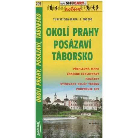 SHOCart 209 Okolí Prahy, Posázaví, Táborsko 1:100 000 turistická mapa