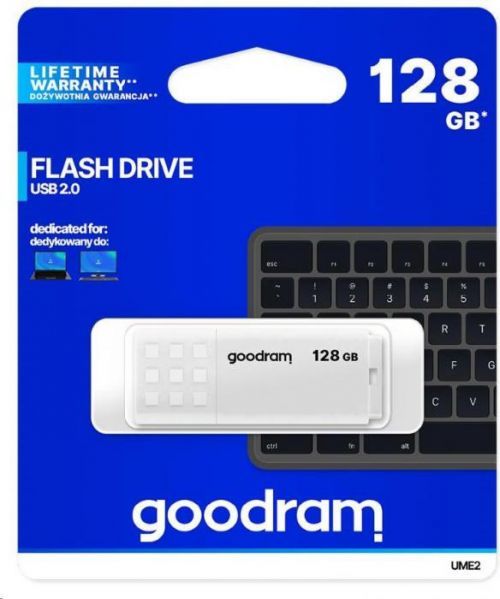 GoodRAM Flash Disk UME2 128GB USB 2.0 bílá (UME2-1280W0R11)