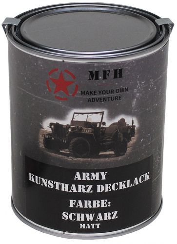 Barva v plechovce MFH 1 litr - černá