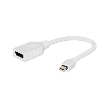 Gembird adaptér Displayport mini(M) -> Displayport(F), bílý, kabel 10cm