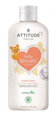 Attitude Baby Leaves Dětská pěna do koupele s vůní hruškové šťávy 473 ml