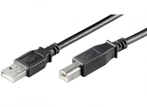 Kabel PremiumCord USB 2.0 A-B 0,5m, černý