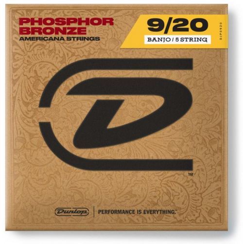 Dunlop Phosphor Bronze Loop End Banjo Strings 09-20 / 5-String