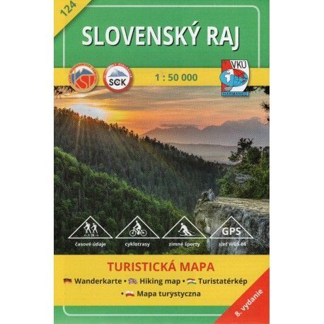 VKÚ 124 Slovenský raj 1:50 000 turistická mapa