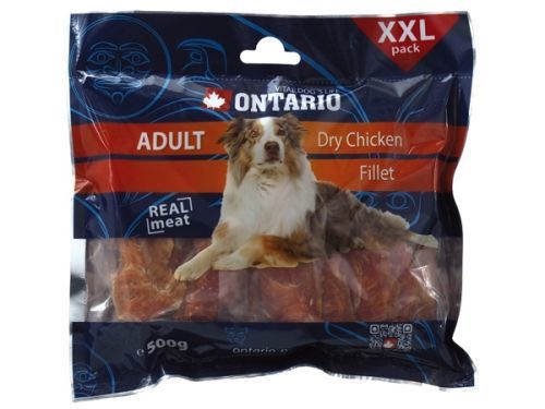 Snack ONTARIO Dog Dry Chicken Jerky 500g