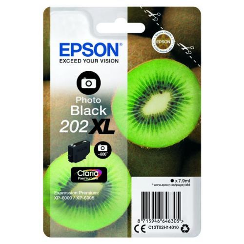 Epson 202XL C13T02H14010 foto černá (photo black) originální cartridge