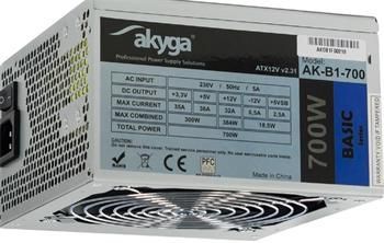 Akyga Basic ATX Power Supply 700W AK-B1-700 Fan12cm P8 5xSATA PCI-E