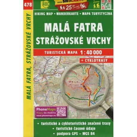 SHOCart 478 Malá Fatra, Strážovské vrchy 1:40 000 turistická mapa