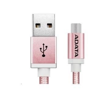 ADATA microUSB kabel type-A, nabíjení a synchronizace dat Android, růžový