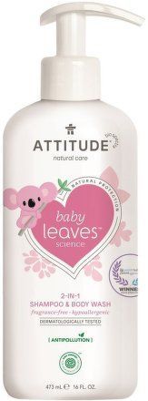 ATTITUDE Dětské tělové mýdlo a šampon 2v1 Baby leaves bez vůně 473 ml