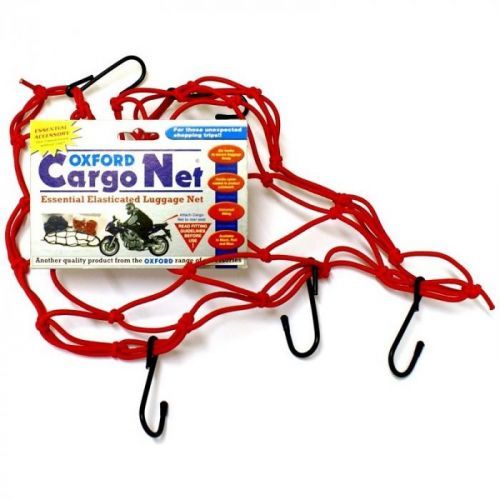 Pružná zavazadlová síť Oxford Cargo Net červená