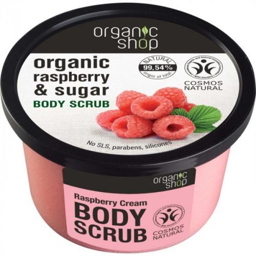 Organic Shop Body Scrub Ruspberry & Sugar jemný tělový peeling
