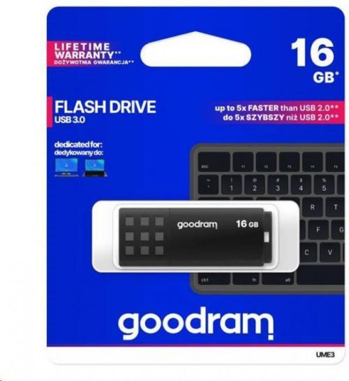 GoodRAM Flash Disk UME3 16GB USB 3.0 černá (UME3-0160K0R11)