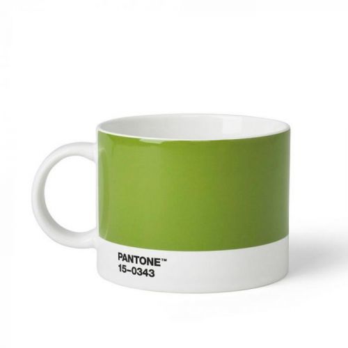 Zelený hrnek na čaj Pantone 15-0343, 475 ml