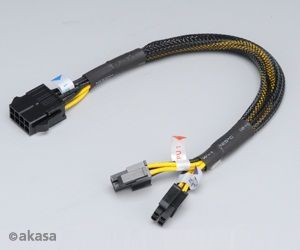 AKASA Kabel prodloužení k 8pin ATX PSU, 30cm