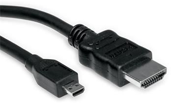 HDMI High Speed kabel s Ethernetem, HDMI M- microHDMI M, 2m standard