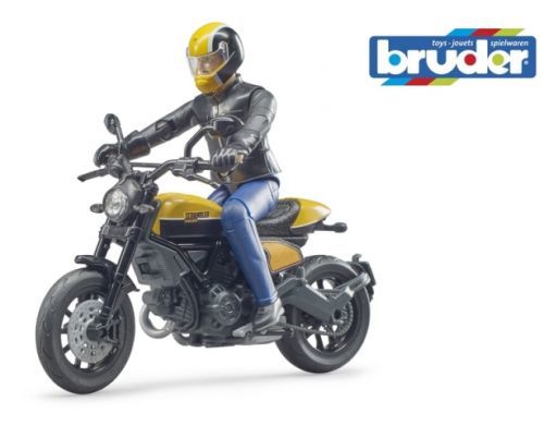 Bruder 63053 BWORLD Motorka Ducati Scrambler s jezdcem