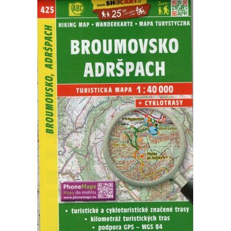SHOCart 425 Broumovsko, Adršpach 1:40 000 turistická mapa