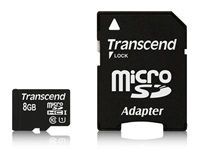 TRANSCEND Micro SDHC Class 10 UHS-I 300x, 8GB (Premium) + adaptér