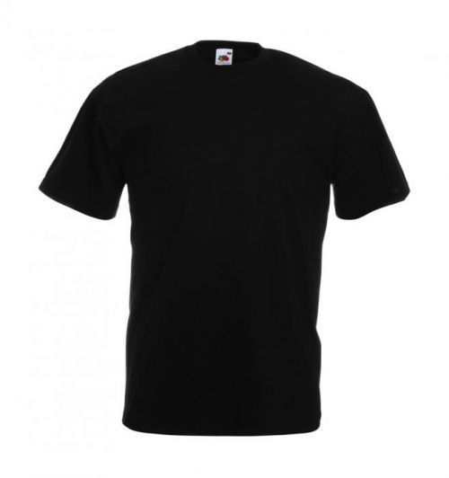 Triko Fruit of the Loom Value Weight - černé