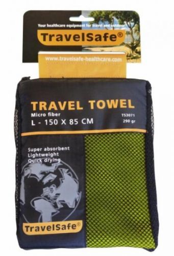 TravelSafe ručník Microfiber Towel L lime green 150 x 85 cm