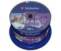 Verbatim DVD+R DL [ spindle 50 | 8.5GB | 8x | printable Wide ]