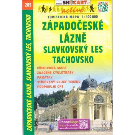 SHOCart 205 Západočeské lázně, Český les 1:100 000 turistická mapa