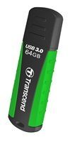 TRANSCEND USB Flash Disk JetFlash®810, 64GB, USB 3.0, Black/Green (voděodolný, nárazuvzdorný) (R/W 80/25 MB/s)