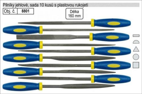 Sada jehlových pilníků Extol Craft 150mm 10ks 8801