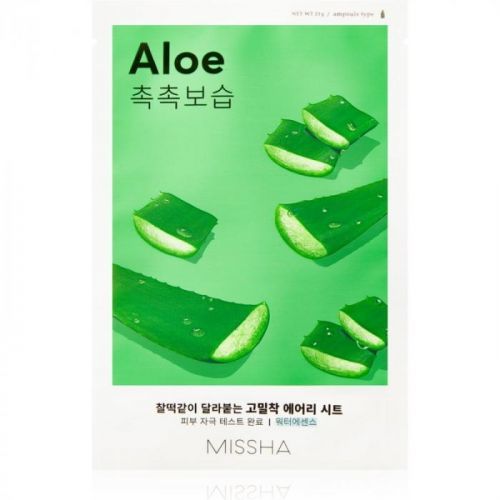 Missha Airy Fit Aloe plátýnková maska s vysoce hydratačním a vyživujíc