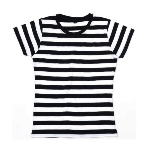 Pruhované triko Mantis Lines Ladies - černé-bílé