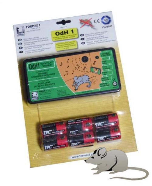 Odpuzovač myší, krys a kun OdH1 Format 1 akustický + ultrazvuk
