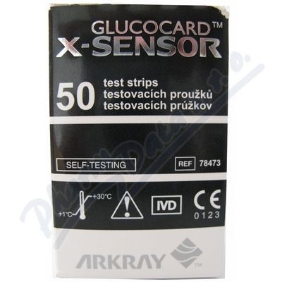 PROUŽKY DIAGNOSTICKÉ GLUCOCARD X-SENS.(PRO ZP KÓD 0151631+62,008540) INZULÍNOVÝ REŽIM,50KS