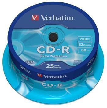 CD-R 80 min. Verbatim Extra Protection DL spindl po 25k