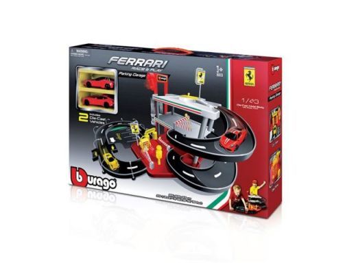 Bburago 1:43 Ferrari Race & Play garáž+2auta v krabičce