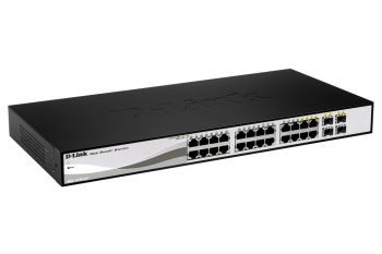 D-Link DGS-1210-24 24-port 10/100/1000 Gigabit Smart Switch including 4 Combo 1000BaseT/SFP