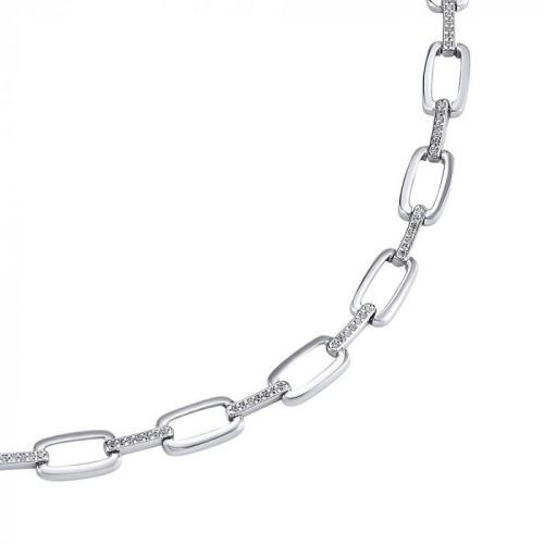 Luxusní stříbrný náhrdelník VEDA se zirkony - QRN270