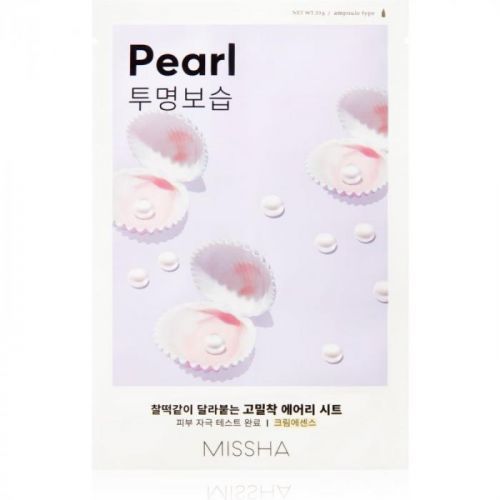 Missha Airy Fit Pearl plátýnková maska s rozjasňujícím a hydratačním ú