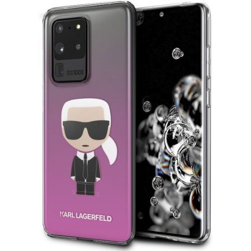 Karl Lagerfeld Degrade KLHCS69TRDFKPI kryt Samsung Galaxy S20 Ultra růžový