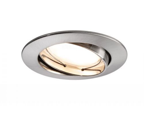 Zápustné svítidlo LED Smart Coin 2,4W, 75lm,  kartáč.železo, ovládání barvy světla - PAULMANN - PA-P 93842