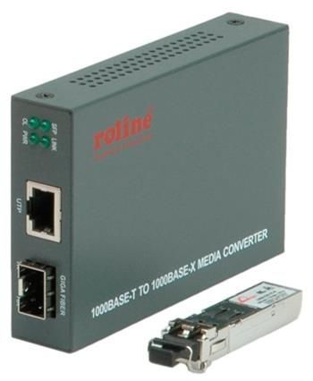 Roline Konvertor pro optické kabely RC-1000SX/LC, RJ45 - LC (miniGBIC)