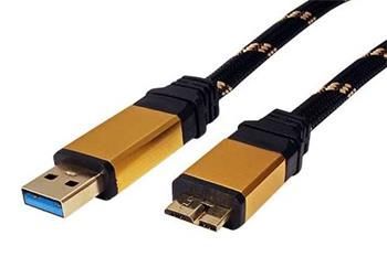 Roline Gold USB 3.0 SuperSpeed kabel USB3.0 A(M) - microUSB3.0 B(M), 1,8m