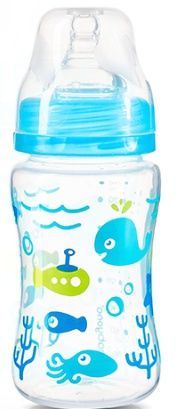 Baby ONO Antikoliková lahvička se širokým hrdlem Baby Ono - modrá