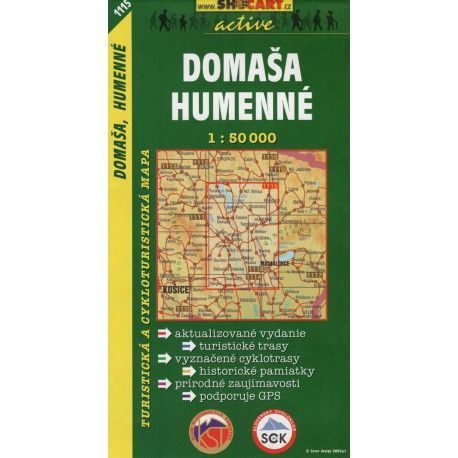 SHOCart 1115 Domaša, Humenné 1:50 000 turistická mapa