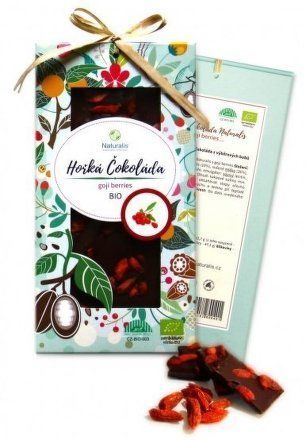BIO Hořká čokoláda Naturalis s goji berries 80g